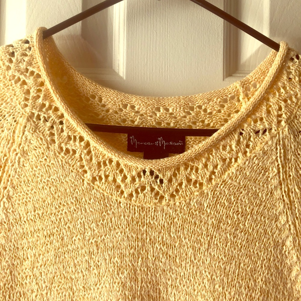 Mercer and Madison Yellow Knit Sweater